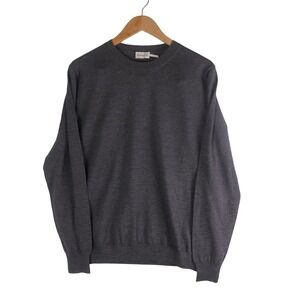 Moncler Mens Crewneck Long Sleeve Lightweight Charcoal Grey Knit XL